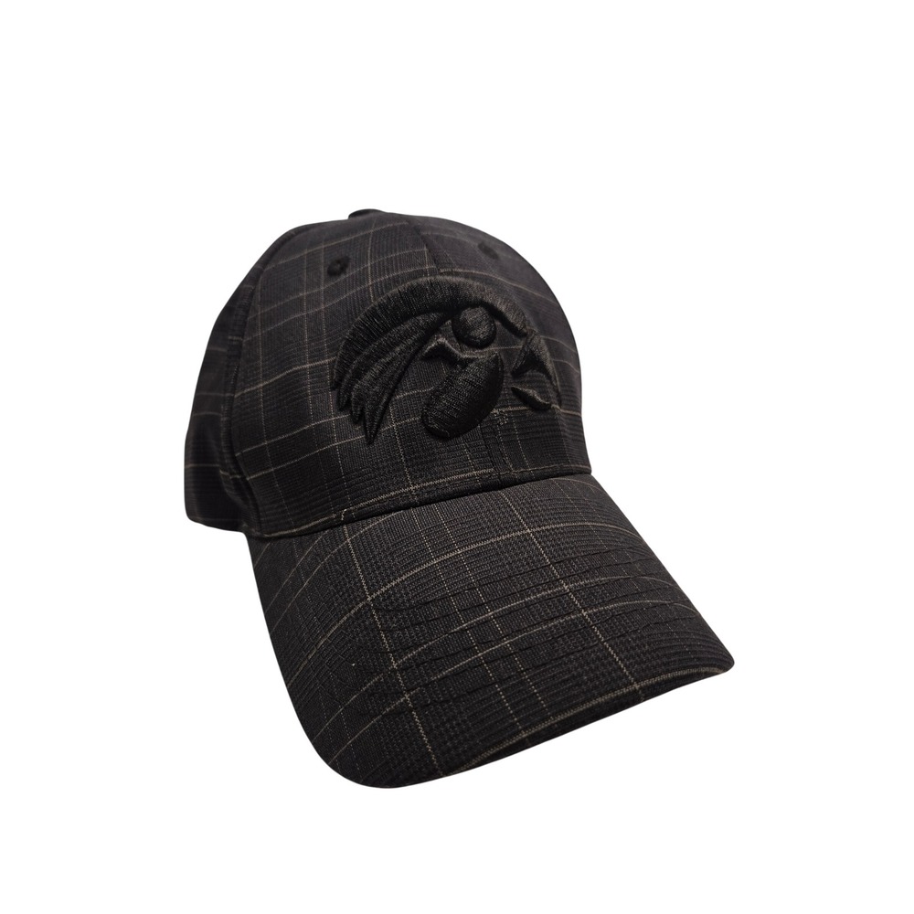 Iowa Hawkeyes Captivating Headgear Men OSFM Black Excellent Tonal Grid Cap